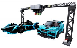 Lego 76898 Speed Champions Formula E Panasonic Jaguar Racing GEN2 car & Jaguar I-PACE eTROPHY