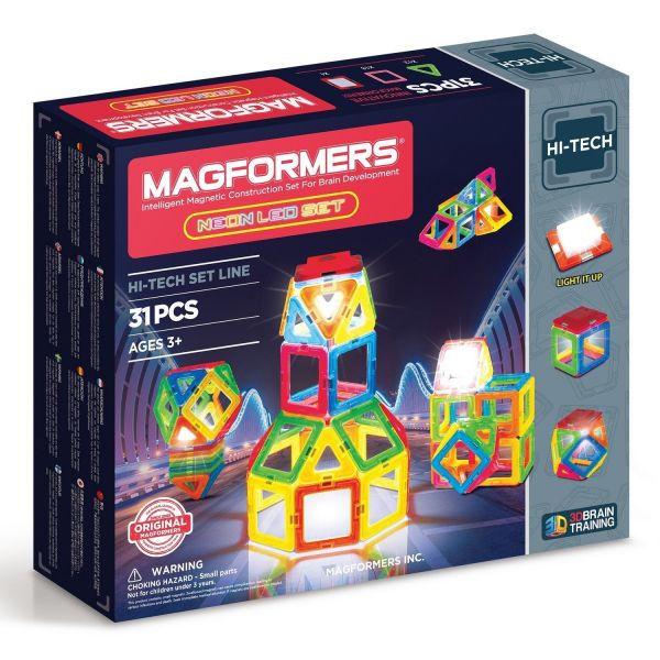 Магнитный конструктор Magformers 709007 Neon LED set