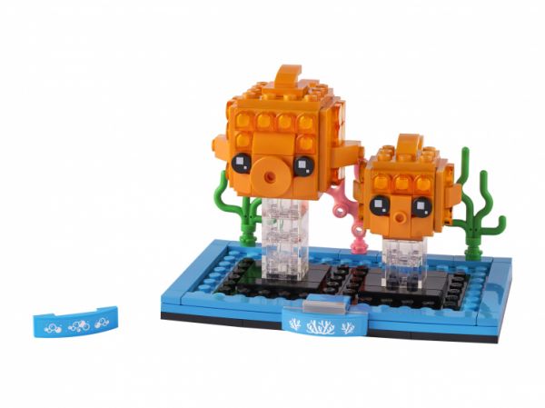 Lego 40442 BrickHeadz Сувенирный набор Золотая рыбка подмятая коробка