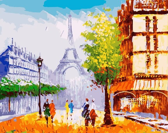 Картина по номерам 40*50 GX23521 Мгновение Парижа