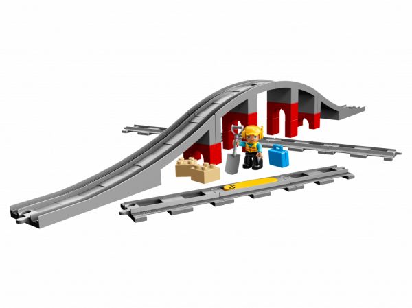 Lego 10872 Duplo Железнодорожный мост и рельсы