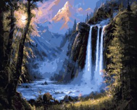 Картина по номерам 40*50 GX8352 У водопада