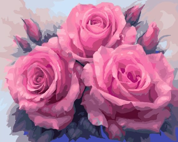 Картина по номерам 40*50 GX7903 Нежные розы 