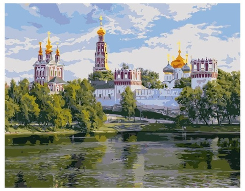 Картина по номерам 40*50 VA-1527 Новодевичий монастырь