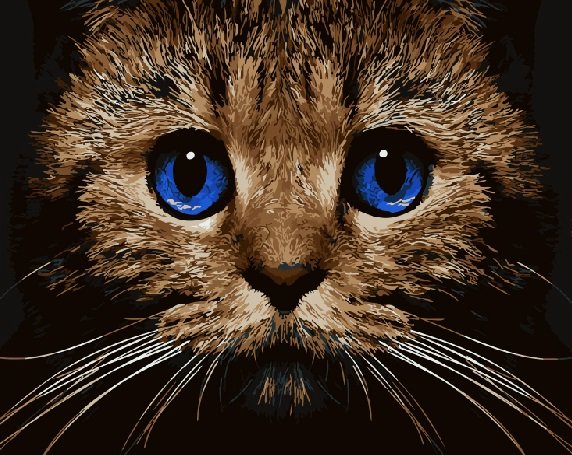 Картина по номерам 40*50 GX21674 Кот с голубыми глазами