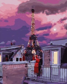 Картина по номерам 40*50 VA-2526 На крыше в Париже