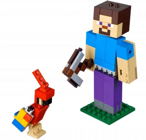 Lego 21148 Minecraft Большие фигурки Minecraft, Стив с попугаем