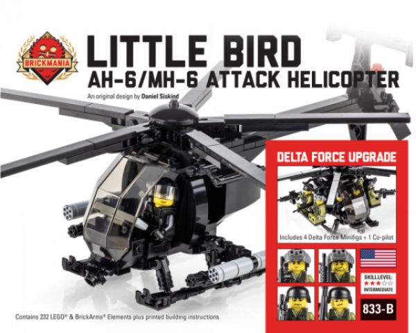 BrickMania 833-В Вертолёт AH-6/MH-6 Маленькая птичка