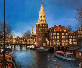 Картина по номерам 40*50 GX22939 Вечерний Амстердам