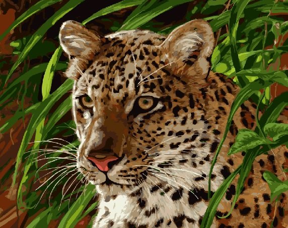 Картина по номерам 40*50 GX22949 Леопард в траве