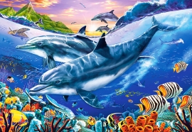 Картина по номерам 40*50 GX23082 Дельфины