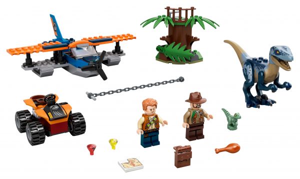 Lego 75942 Jurassic World Велоцираптор: спасение на биплане