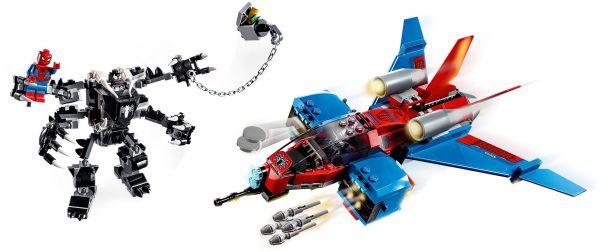 Lego 76150 Super Heroes Реактивный самолёт Человека-Паука против Робота Венома