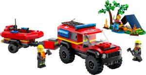 Lego 60412 City Пожарная машина 4х4 со спасательным катером