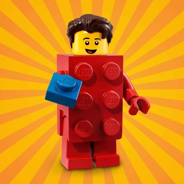 Lego 71021-2 Минифигурки, Юбилейная серия 18 Парень в костюме кубика Лего