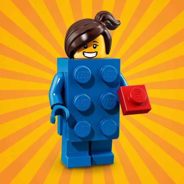 Lego 71021-3 Минифигурки, Юбилейная серия 18 Девочка в костюме кубика Лего