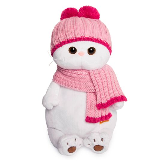 Мягкая игрушка Буди Баса Budi Basa Кошечка Ли-Ли в розовой шапке с шарфом, 24 см, LK24-022