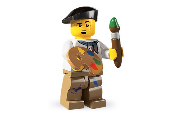 Lego 8804-14 Минифигурки, 4 серия Художник 