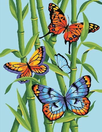 Картина по номерам 20*30 CX3155 Яркие бабочки