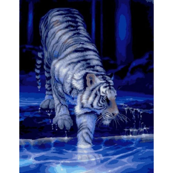 Картина по номерам 40*50 RDG-2774 Тигр у воды