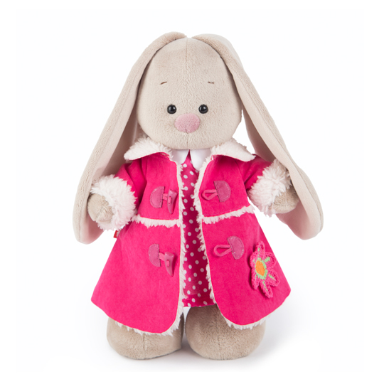 Мягкая игрушка Буди Баса Budi Basa Зайка Ми в платье и розовой дубленке, 25 см, StS-176