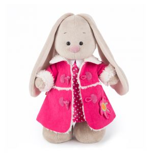 Мягкая игрушка Буди Баса Budibasa Зайка Ми в платье и розовой дубленке, 25 см, StS-176