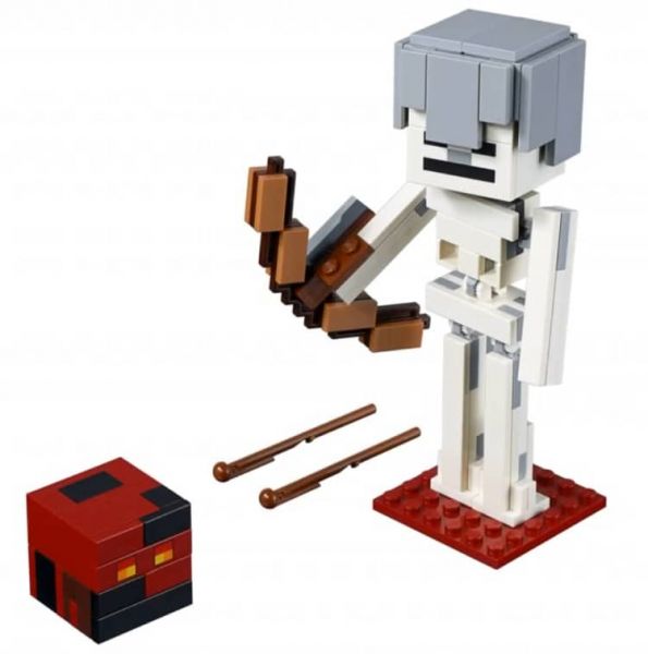 Lego 21150 Minecraft Большие фигурки Minecraft, скелет с кубом магмы