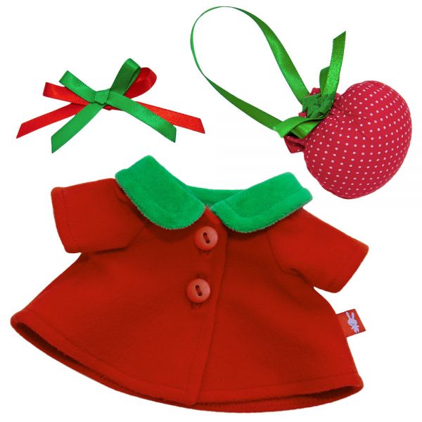 Комплект одежды для Зайки Ми 15 см Budi Basa OSidX-424 Красное пальто и узелок-подарок