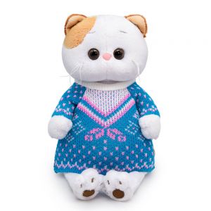 Мягкая игрушка Буди Баса Budi Basa Кошечка Ли-Ли в бирюзовом свитере, 24 см, LK24-096