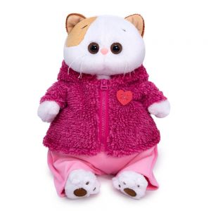 Мягкая игрушка Буди Баса Budibasa Кошечка Ли-Ли в тёплом костюме с сердечком, 24 см, LK24-094