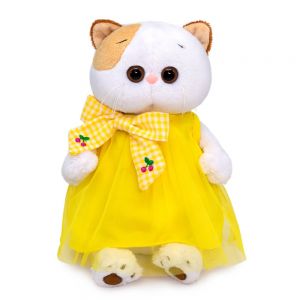 Мягкая игрушка Буди Баса Budi Basa Кошечка Ли-Ли в жёлтом платье с бантом, 27 см, LK27-099
