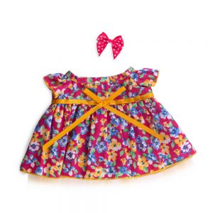 Комплект одежды для кошечки Ли-Ли, 27 см, Budi Basa OLK27-055 Платье ярко-розовое в цветочек