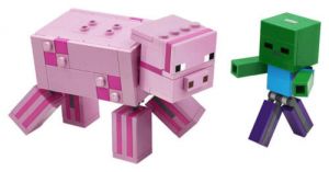 Lego 21157 Minecraft Большие фигурки Minecraft, Свинья и Зомби-ребёнок