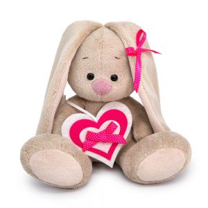 Мягкая игрушка Буди Баса Budi Basa Зайка Ми с сердечком из фетра, 15 см, SidX-514