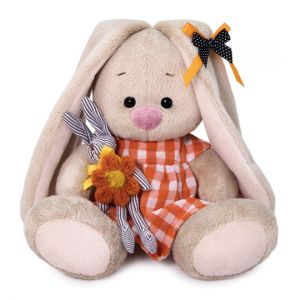 Мягкая игрушка Буди Баса Budibasa Зайка Ми в оранжевом платье с зайчиком, 15 см, SidX-376